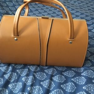 Classic Tan Women's Structured Satchel